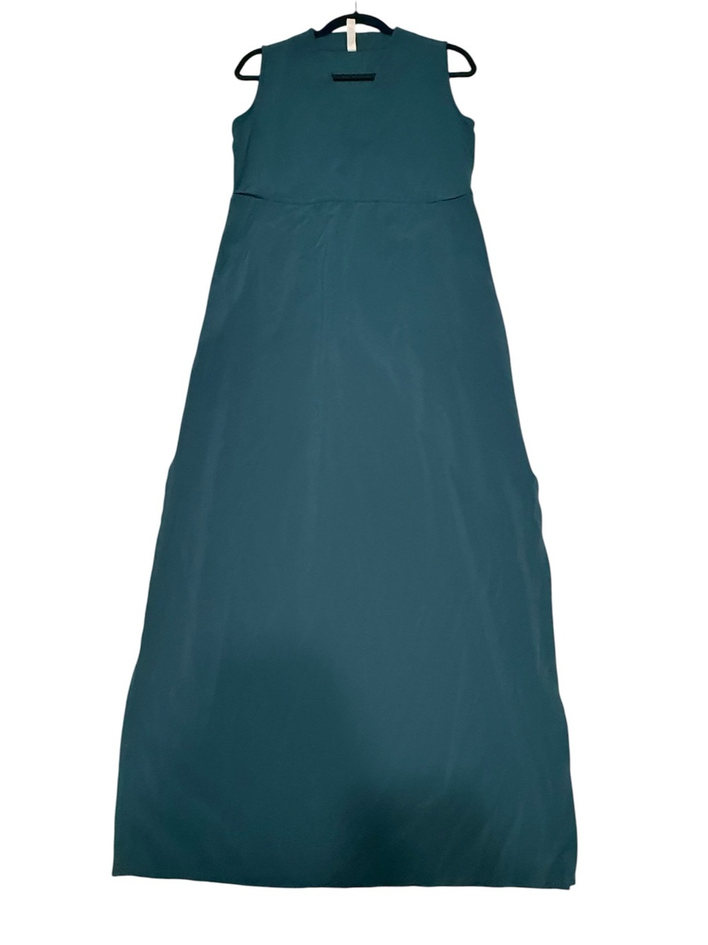 Athleta Teal Sleeveless Maxi Dress with Tie-Back Waist - Picture 4 of 10